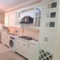 کابینت آشپزخانه MDF سفید CNC در حد نو