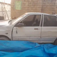 پراید87تصادفی موتور وگیربکس سالم قطعات داخلی کامل