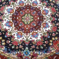 جفت فرش دستباف دایره به قطر ۲ متر سالاری رج ۳۰|فرش|تبریز, |دیوار
