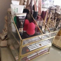 دو عدد باکس لوازم آرایشی برنجی|آرایشی، بهداشتی، درمانی|مشهد, راهنمایی|دیوار