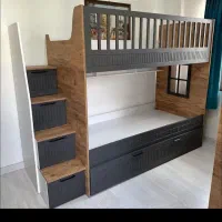 تخت خواب دو طبقه ام دی اف  ۲۷ میلیون|تخت و سرویس خواب|تبریز, |دیوار