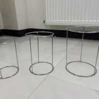 گلدان استیل سه پایه سه سایزی