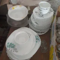 فروش ظروف گل پنبه پیرکس و کریستال|ظروف سرو و پذیرایی|تهران, شهرک شریفی|دیوار