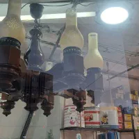 دو عدد لوستر چوبی یکی ۸ شاخه و یکی ۵ زیر قیمت