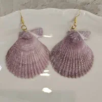 گوشواره صدفی بادبزنی