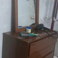 آینه درآور تمیز نیم ست مبل چوب  زیر قیمت تایک هفته|جاکفشی، کمد، دراور|اراک, |دیوار