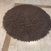 فرش فانتزی قالیچه پادری گرد دایره شگی پرزبلند