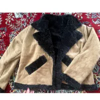 کت پاییزه بسیار گرم و هودی خط خطی