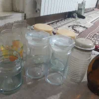 ۹ عدد ظرف شیشه‌ای دردار|ظروف نگهدارنده، پلاستیکی، یک‌بارمصرف|تهران, شهر زیبا|دیوار