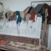 فرش نیمه کاره ۲در۳طرح ماهی رج۴۰باهمه لوازم|فرش|ارومیه, |دیوار