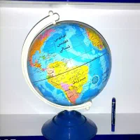 کره جغرافیا سایز بزرگ ۳۵ پایه فلزی (نگین)