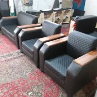 نیم ست اداری دسته وکیوم تمام چرم