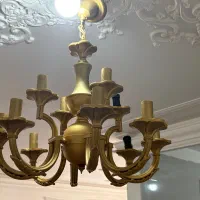 لوستر برنج مارک انصاری و ساعت ایستاده برنج
