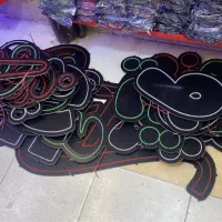 پلاک ال ای دی چنلیوم نئون پلکسی PVC برجسته باکس|فروشگاه و مغازه|رشت, رودباری|دیوار