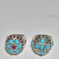 انگشتر نقره مخراجی دو عدد