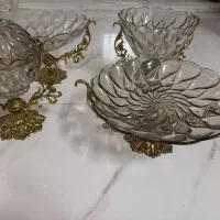 ظروف سرو پذیرایی پایه برنجی