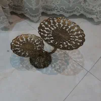 دیس پذیرایی طلایی و ساعت نقره ای برنزی|صنایع دستی و سایر لوازم تزئینی|تهران, شهرک فردوس (حسینی)|دیوار