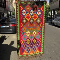 گلیم دستبافت پشمی|گلیم، جاجیم، گبه|فردیس, قریشی|دیوار