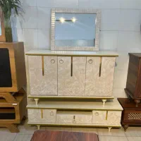 ست آینه کنسول مدل حصیری|بوفه، ویترین، کنسول|هشتگرد, شهرک راه آهن|دیوار