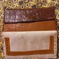 دو مدل کیف پول چرم طبیعی دست دوز نو