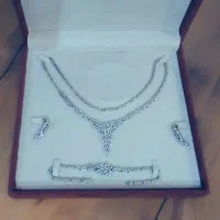 سرویس نقره، طرح طلا سفید، در حد نو