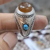 انواع انگشتر نقره جواهری وعقیق مردانه|جواهرات|بیرجند, |دیوار