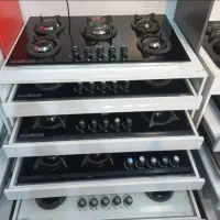 گاز صفحه ای رومیزی استیل و شیشه