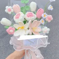 دسته گل بافتنی