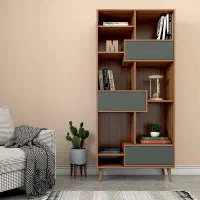 کتابخانه|کتابخانه، شلف، قفسه‌های دیواری|دوگنبدان, |دیوار