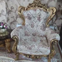 مبلمان 9 نفره همراه عسلی|مبلمان خانگی و میز عسلی|خرمآباد, |دیوار