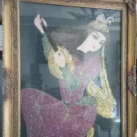 تابلو پولک و منجوق دوزی شده عتیقه