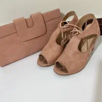 کیف و کفش مخملی ست