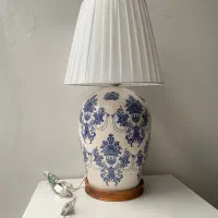 آباژور قلم آبی طلاکوب