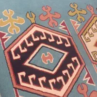 فرش رنگ فیروزه ای|فرش|یاسوج, |دیوار