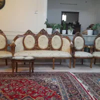 مبل استیل تمام چوب گردو