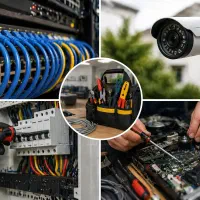 خدمات شبکه، برق، دوربین مدار بسته، تعمیرات