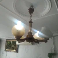 لوستر ۴ شعله چوب راش در حدنو