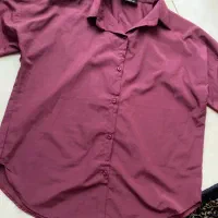 شومیز مانتویی زرشکی.