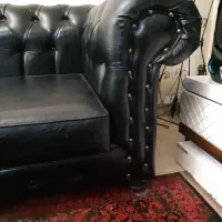 مبل چرم سه نفره مدل آمریکایی|مبلمان خانگی و میز عسلی|تهران, حشمتیه|دیوار