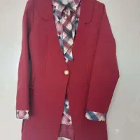 لباس زنانه کت بلند و شلوار سه تیکه