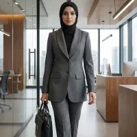 کت و شلوار یقه آرشال کرپ بزایاق در اصفهان