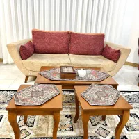 مبل۷نفره با میز جلو مبلی وعسلی|مبلمان خانگی و میز عسلی|رشت, رودباری|دیوار