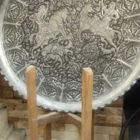 سینی مسی طرح شکارگاه تلفن سالم پشقاب جینی
