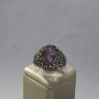 انگشتریاقوت‌‌وآمیتیس‌طبیعی رکاب‌دستساز|جواهرات|اردبیل, |دیوار