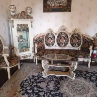 مبلمان سلطنتی ۹نفره تر تمیز رنگ استخوانی