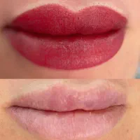 مدل شیدلب،میکرو و بن مژه و رژلب و خط لب