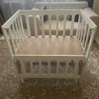 تخت کنار مادر گهواره ای|تخت و صندلی بچه|کرج, شهرک اوج|دیوار