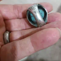 انگشتر فیروزه شجر عنکبوتی رکاب کریمی قلمکاری شده|جواهرات|تهران, ویلاشهر|دیوار