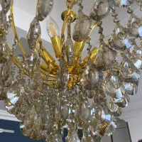 لوستر طلایی در حد نو|لوستر و چراغ آویز|مشهد, سرافرازان|دیوار