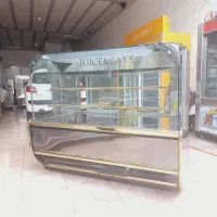 یخچال مکعبی ویترینی طلای دودی درحد آکبند